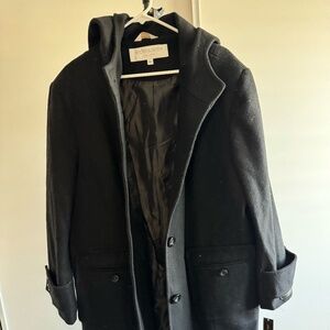 Andrea Brem Womans Wool Coat with Hoodie